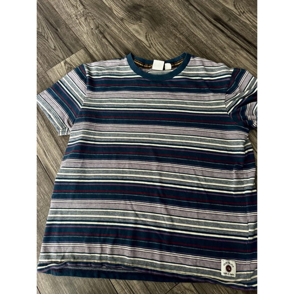 Quiksilver Vintage Surfer Relaxed Striped Embroidered Tee Reselling $100-180 + - Picture 1 of 5